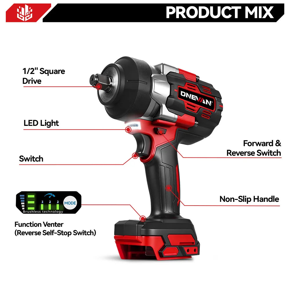 Chave Impacto 2800Nm 1/2" Brushless Monstra - D.M.A Loja Tech