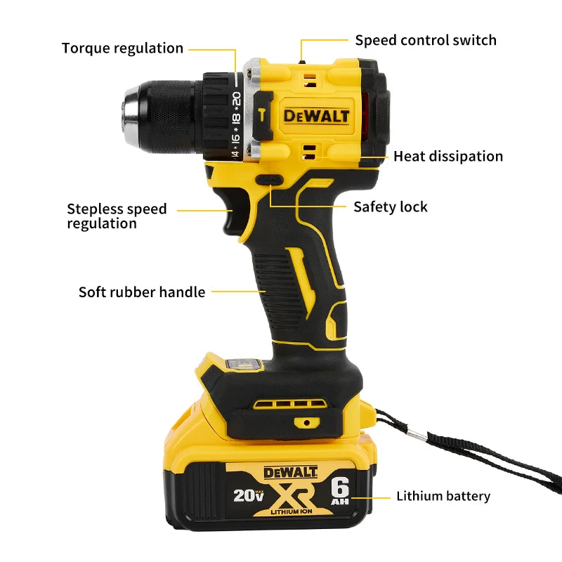 Parafusadeira DCD805 20V Brushless Compacta - Só Corpo - D.M.A Loja Tech