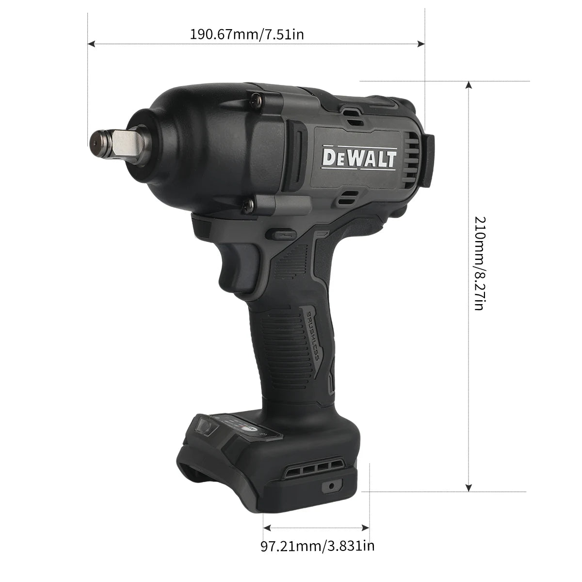 Chave Impacto DeWalt DCF90M 20V 130Nm Compacta - Só Corpo - D.M.A Loja Tech